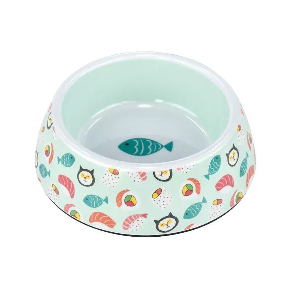 Cat Bowl Blue | Whisker Friendly Shallow Non-Slip Pet Dish